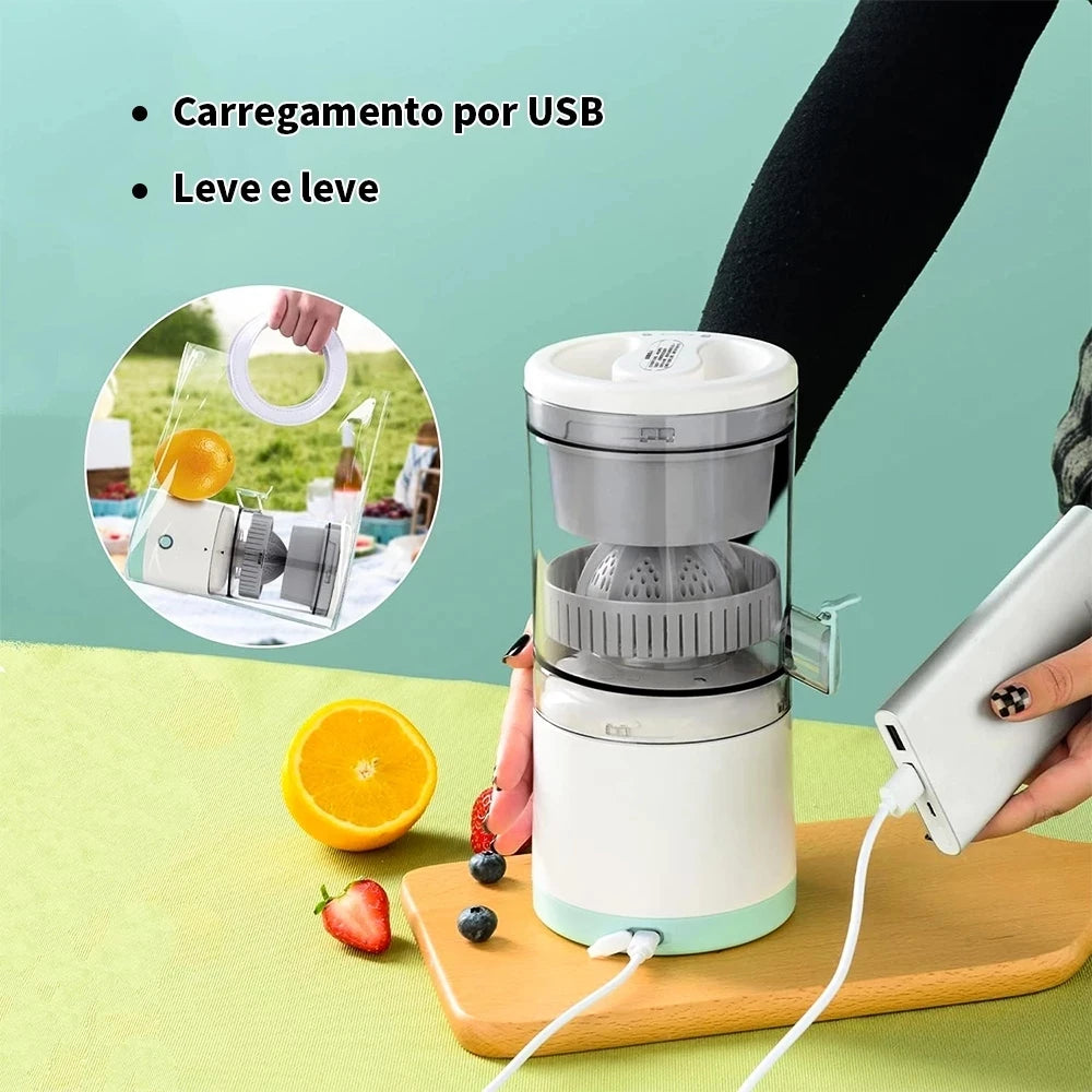 Espremedor de Frutas Elétrico Máquina de Suco de Frutas Carregamento USB